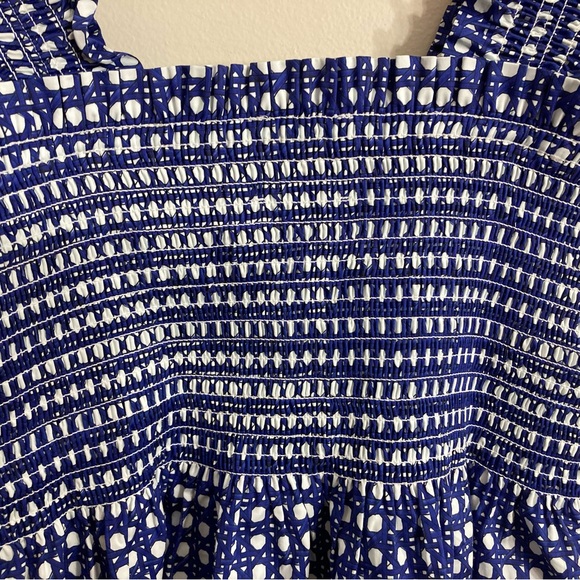 Hill House The Elizabeth Nap Dress in Blue Basketweave/Size M - Picture 10 of 16